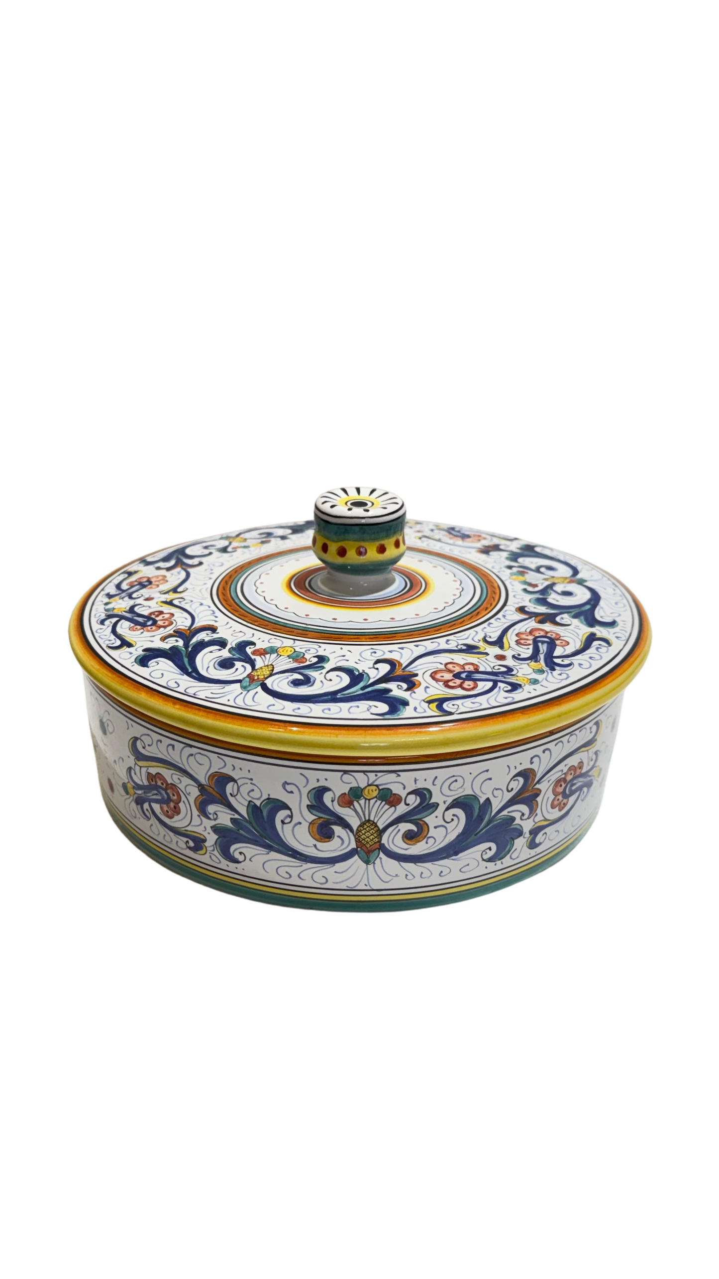 VINTAGE AND COLLECTIBLES Ricco Deruta Serving Bowl with Lid — CAMA Ceramiche