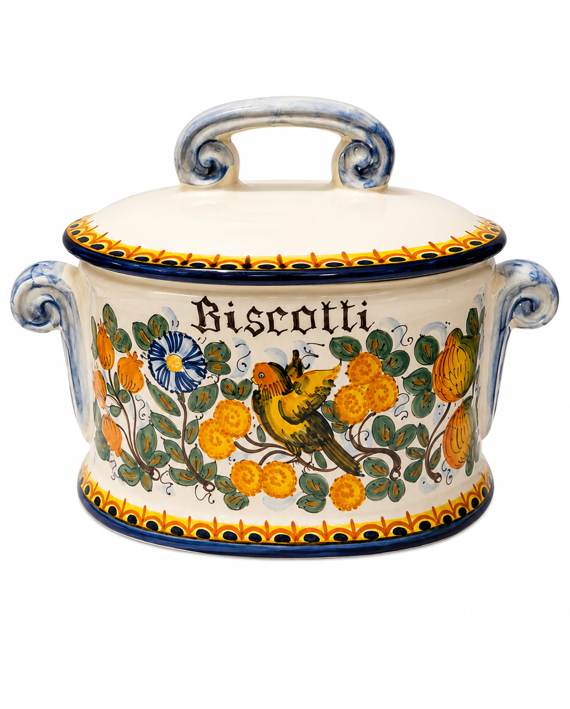 VINTAGE & COLLECTIBLE CERAMICS Giardino dei Biscotti – Italian Ceramic Biscotti Jar