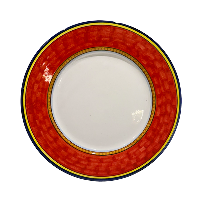 Geribi Peacock Design Dinnerware: (PG03) Red, Green & Yellow