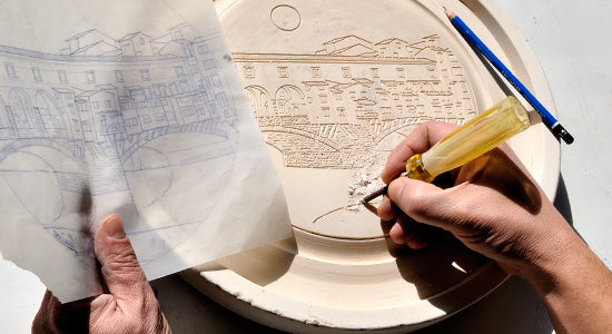 Mary and Baby Round Cloisonné Style Tile - Large