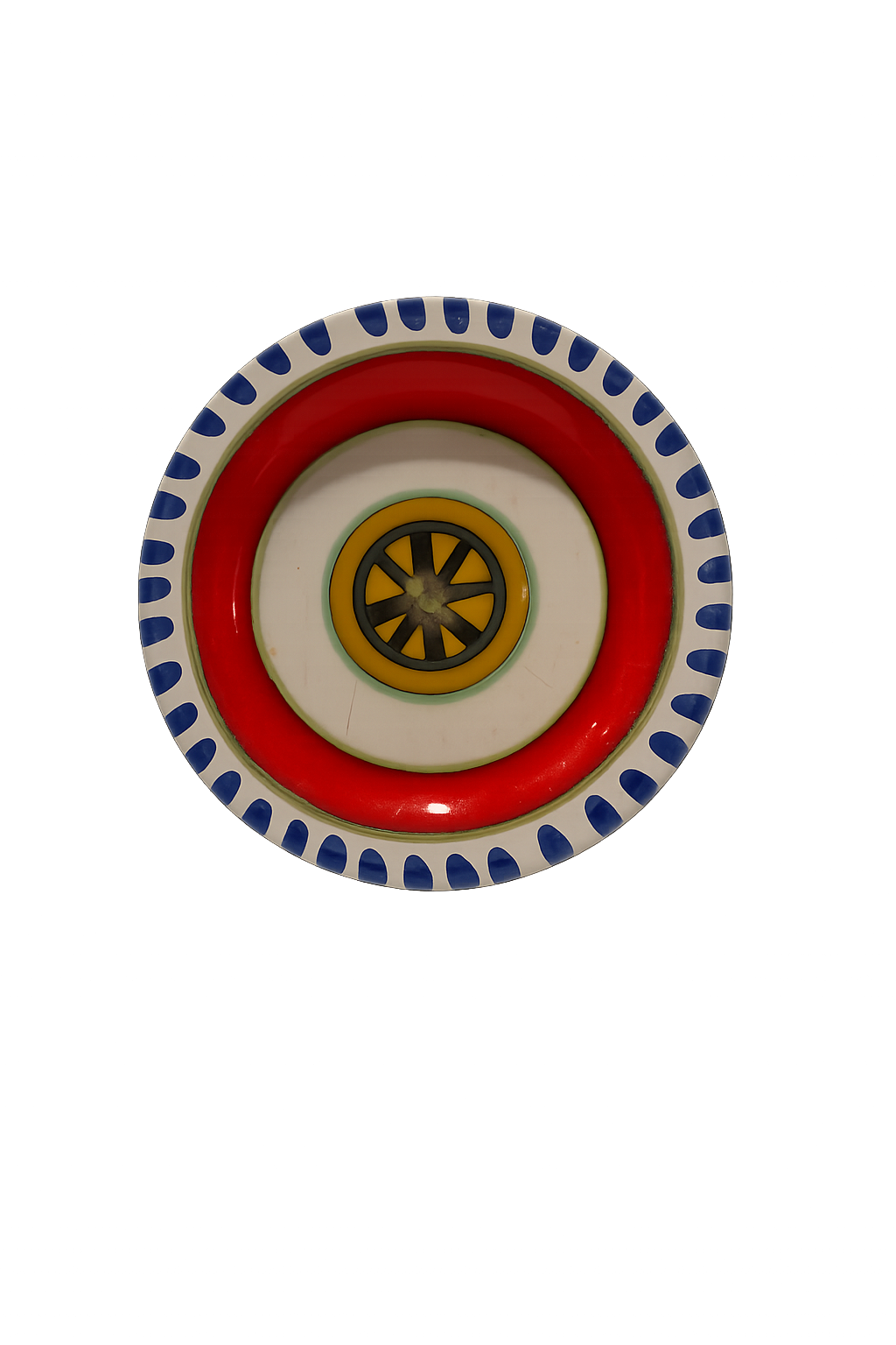Giovanni De Simone Original Decorative Red Ring Med Plate