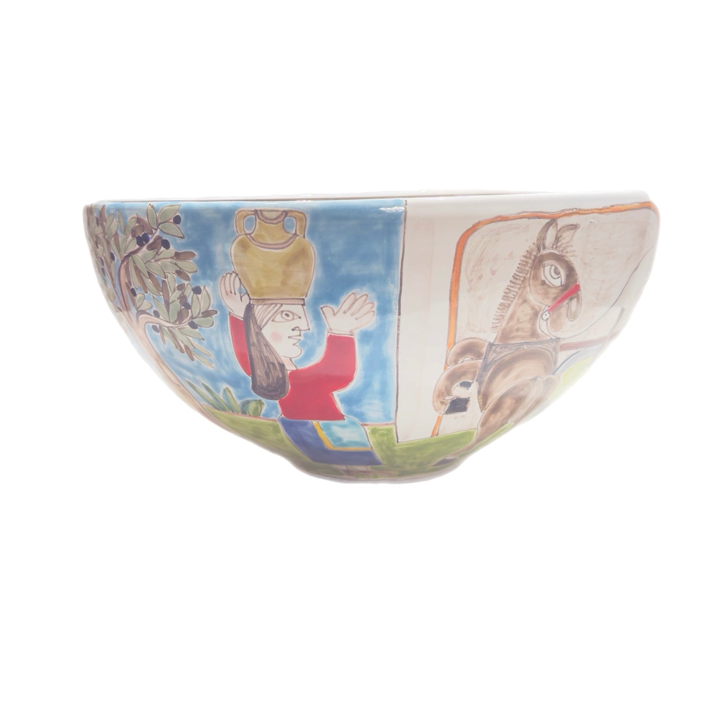 Susanna DeSimone Narrative Ceramic Centerpiece Bowl