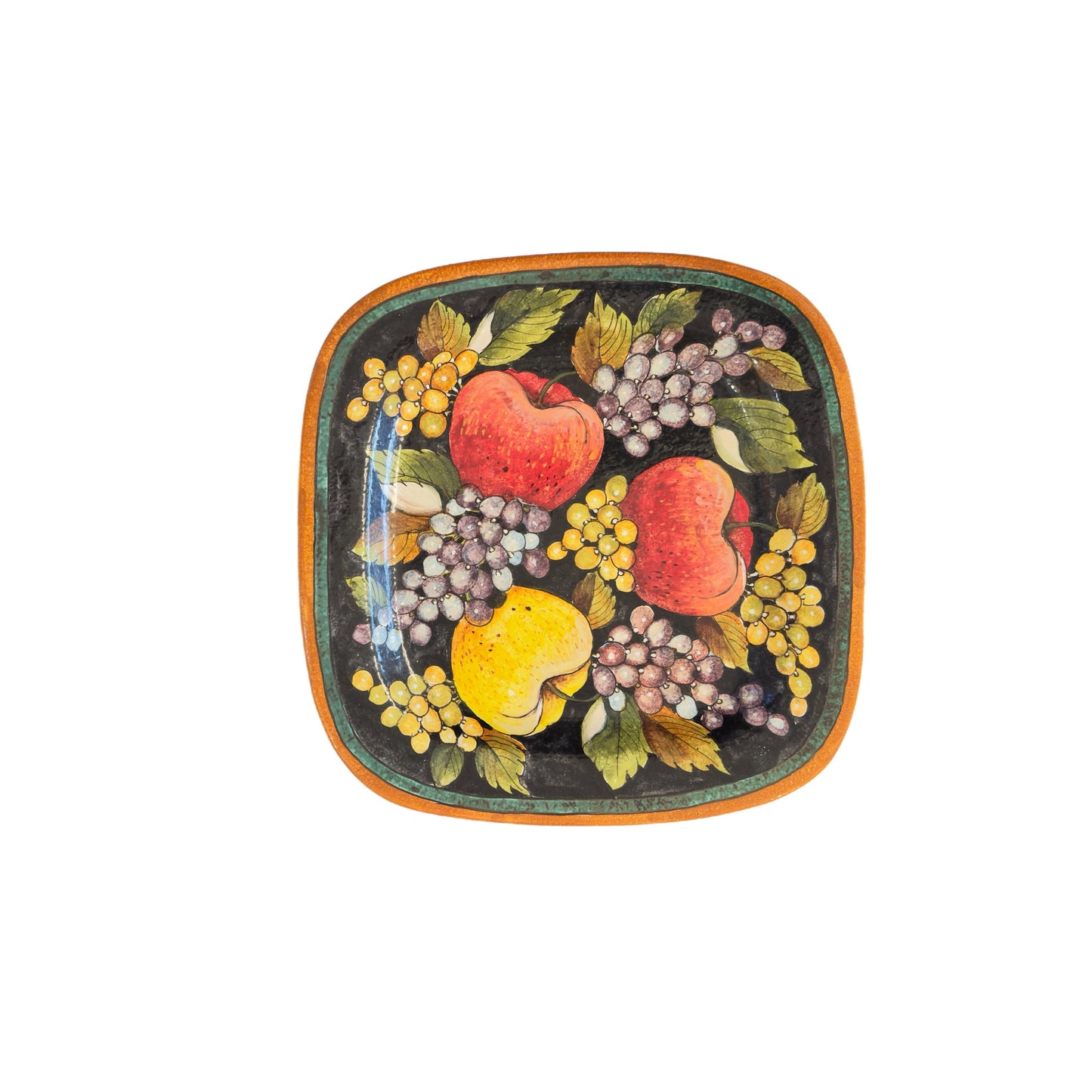 VINTAGE & COLLECTIBLE CERAMICS Tuscan Grapes & Apples Wall Plate