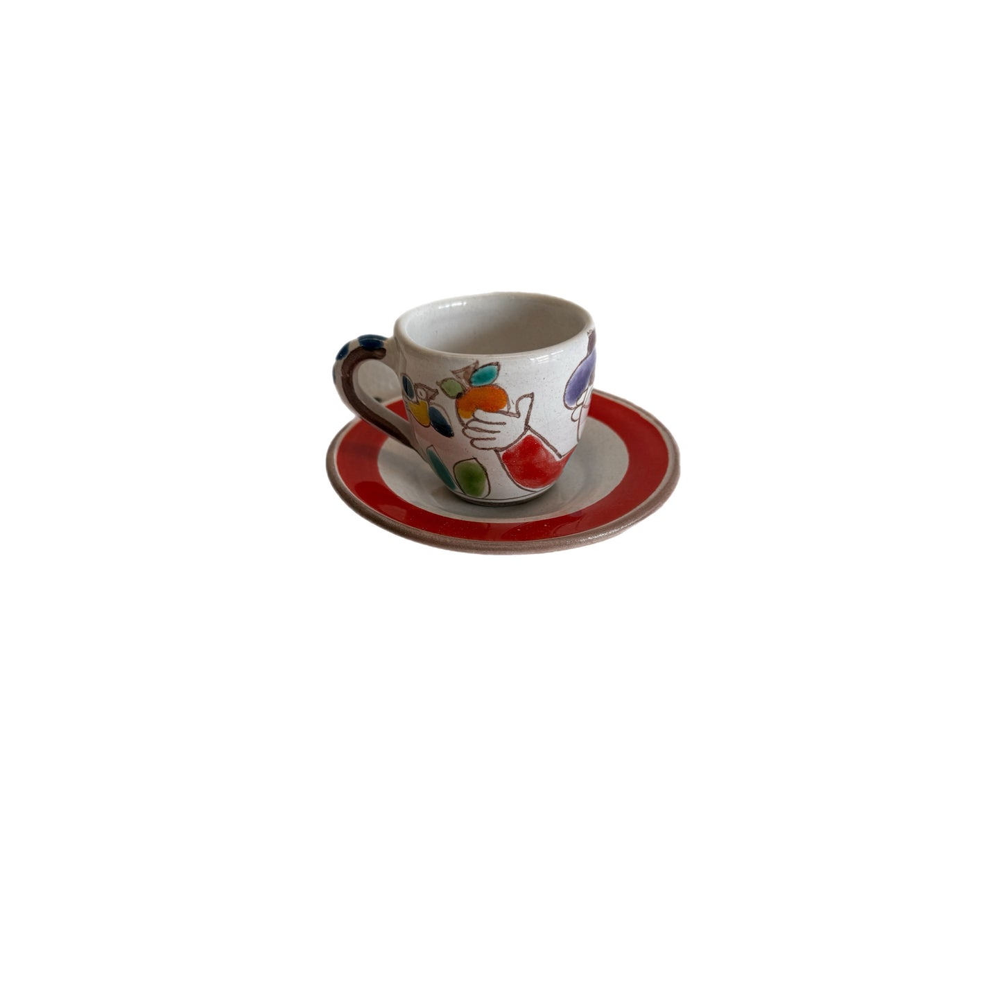 Original Vintage Giovanni DeSimone Hand-Painted Italian Espresso Cup & Saucer – Boy