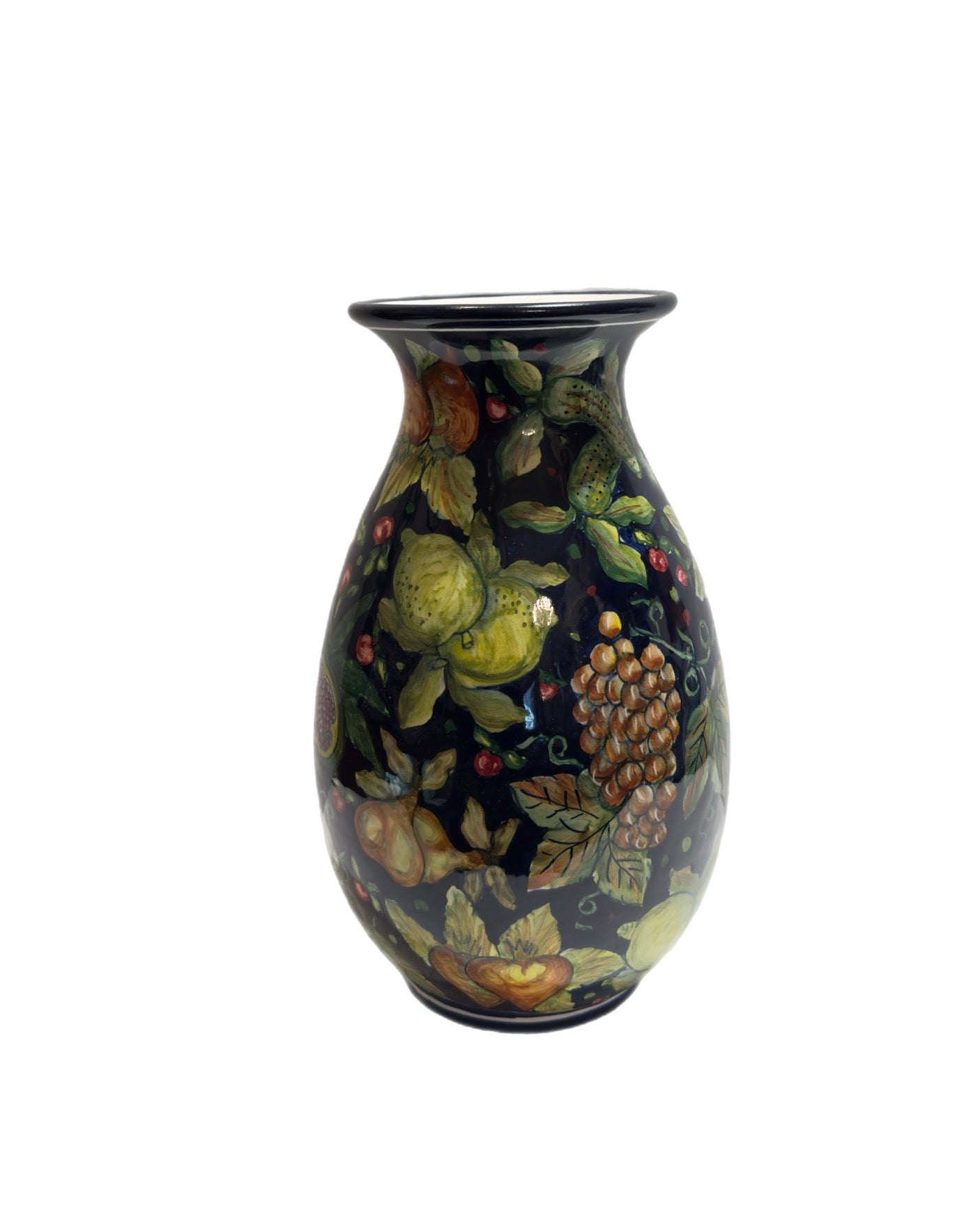PRE-OWNED Franco Mari Black Fruit Vase