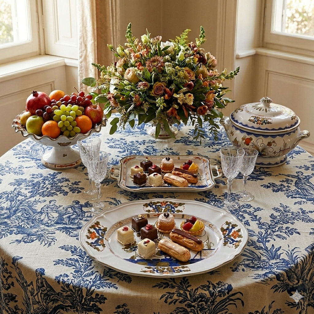 Hand-Painted Blue Carnation Mug - Garofano Faenza Tradition