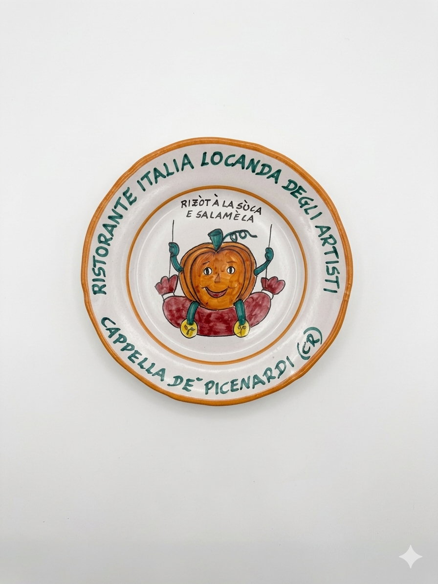 Hand-Painted Italian Buon Ricordo Plate – Cappella Picenardi