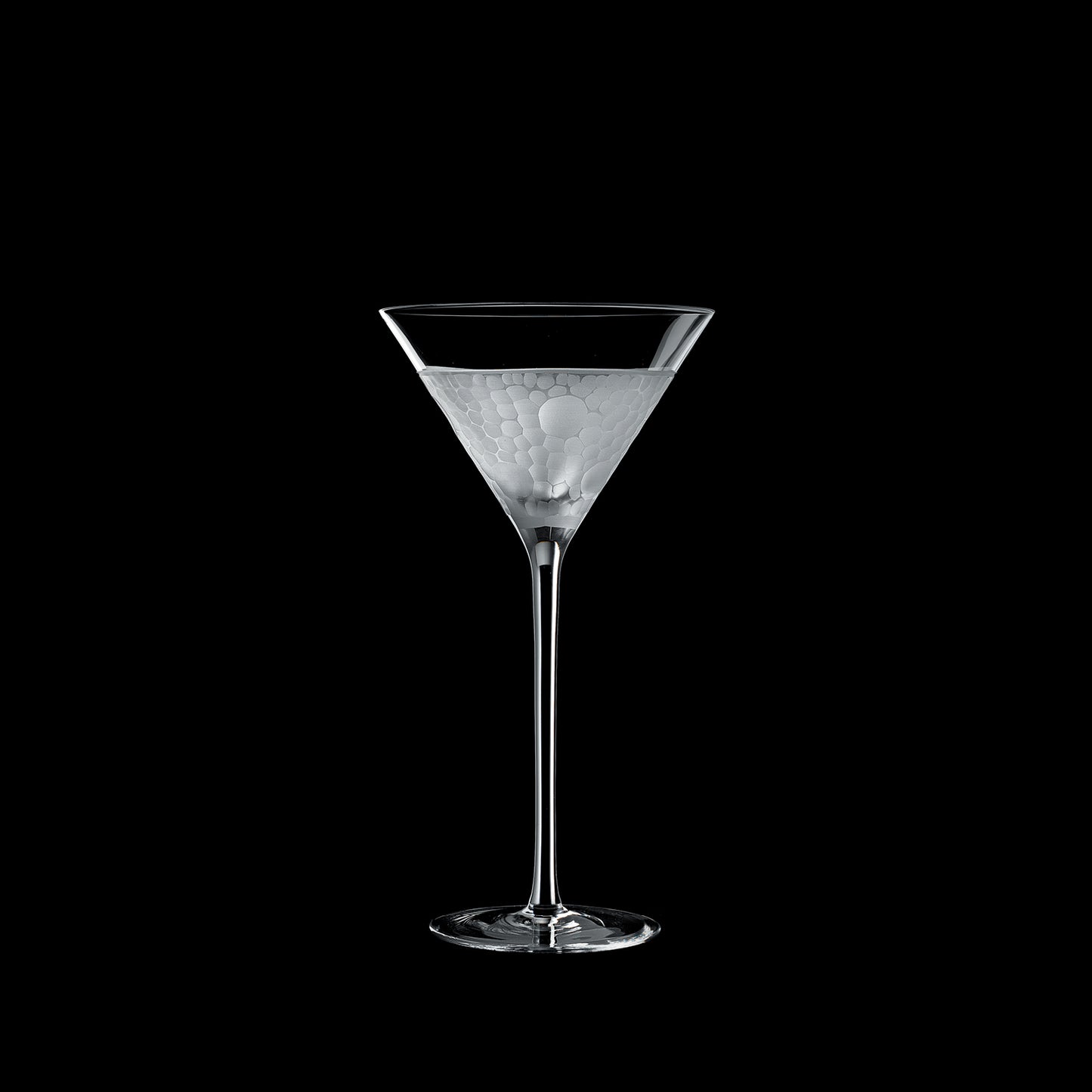 Salviati Hand-Carved Crystal Martini Glasses, Set of 6