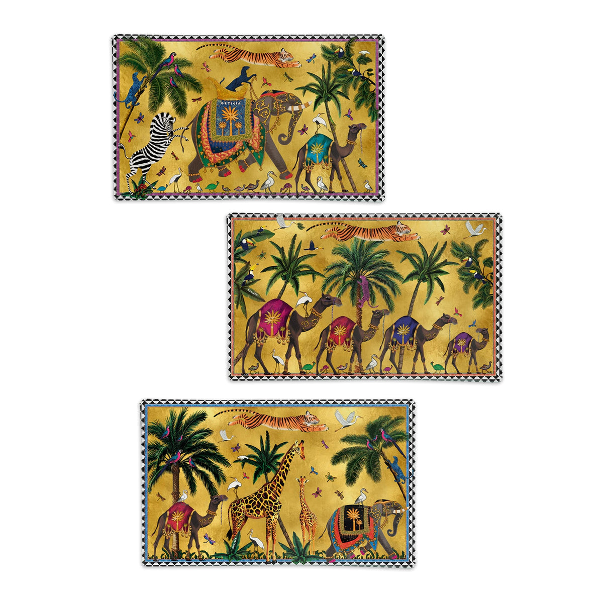 Ortigia Sicilia Handcrafted Italian Safari Tin Box with 3 Plates