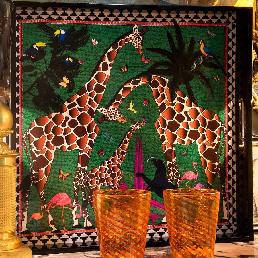 Ortigia Sicilia Green Giraff Tray - Large