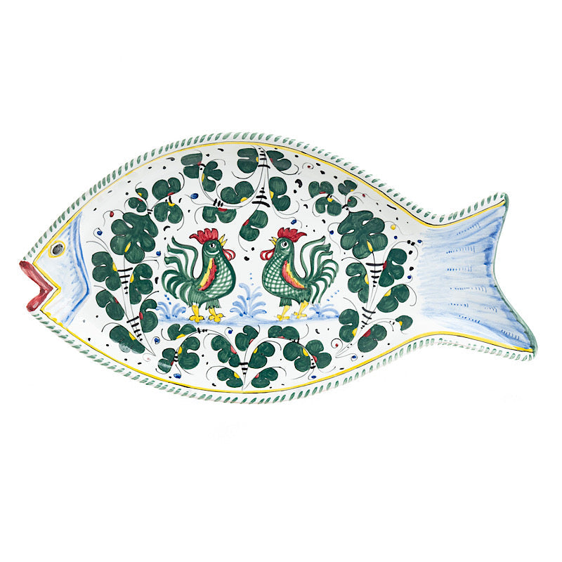 Orvieto Fish Platter, fima, italian ceramics, biordi, pottery