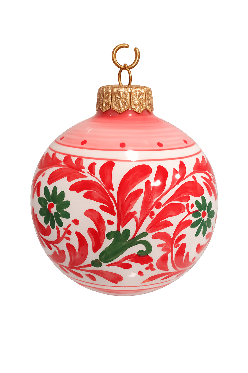 Personalized Ornament - Pia's Red & Green