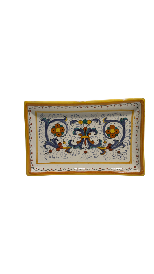 VINTAGE & COLLECTIBLE CERAMICS Ricco Deruta CAMA Butter Dish – Hand-Painted Italian Maiolica