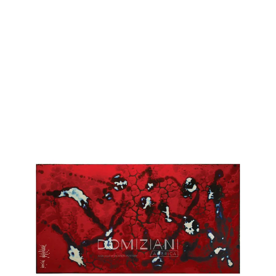 Domiziani Lava Stone Tabletop: (COD 15) RED 44" x 24"