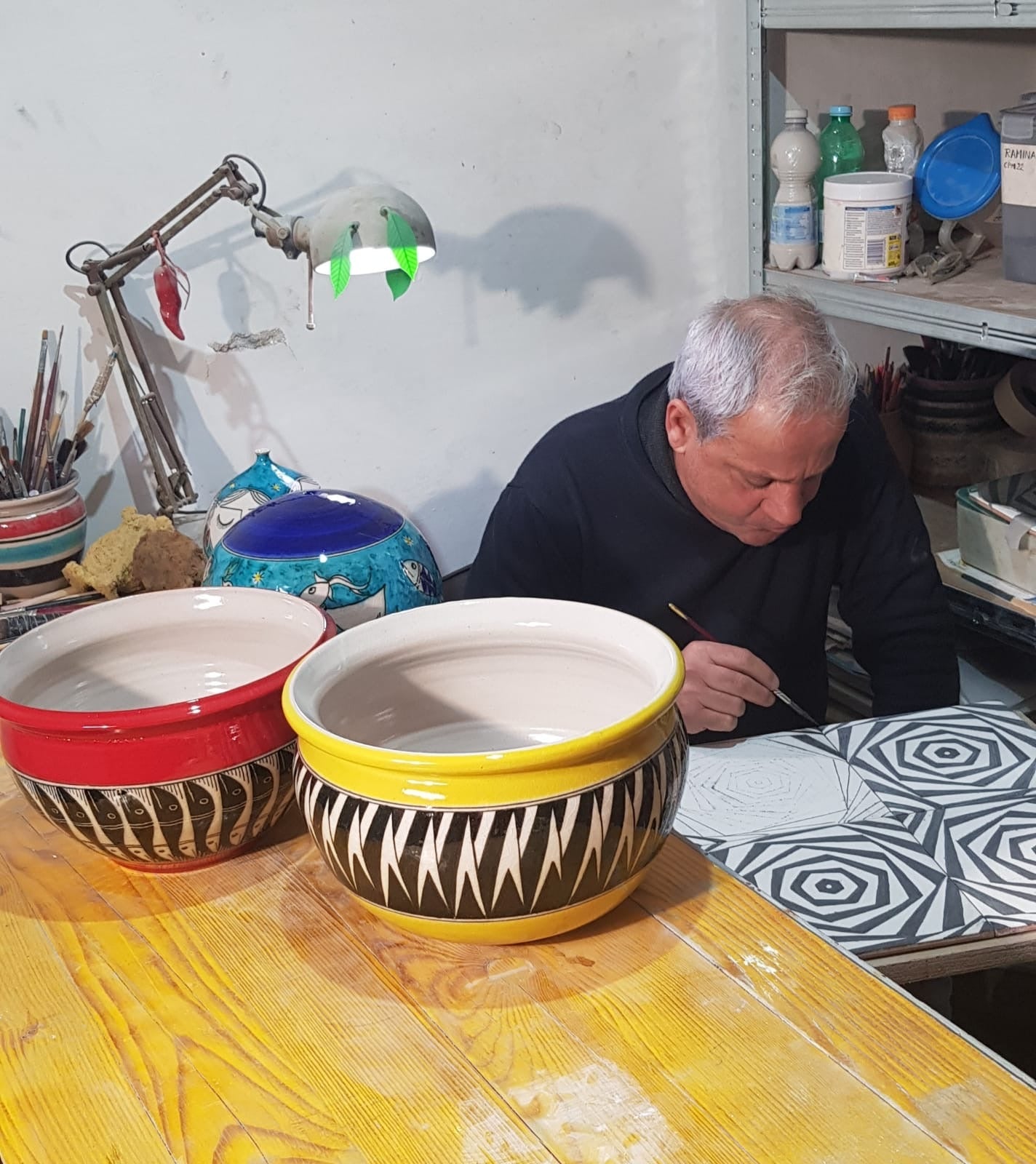 Liguori Condiment Bowl di Vietri sul Mare - Green