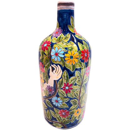 Adam & Eve In the Garden Bottle Vase, ceramics, pottery, italian design, majolica, handmade, handcrafted, handpainted, home decor, kitchen art, home goods, deruta, majolica, Artisan, treasures, traditional art, modern art, gift ideas, style, SF, shop small business, artists, shop online, landmark store, legacy, one of a kind, limited edition, gift guide, gift shop, retail shop, decorations, shopping, italy, home staging, home decorating, home interiors