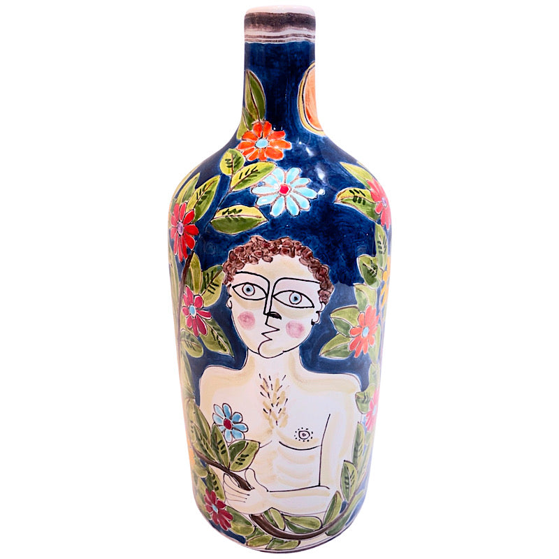 Adam & Eve In the Garden Bottle Vase