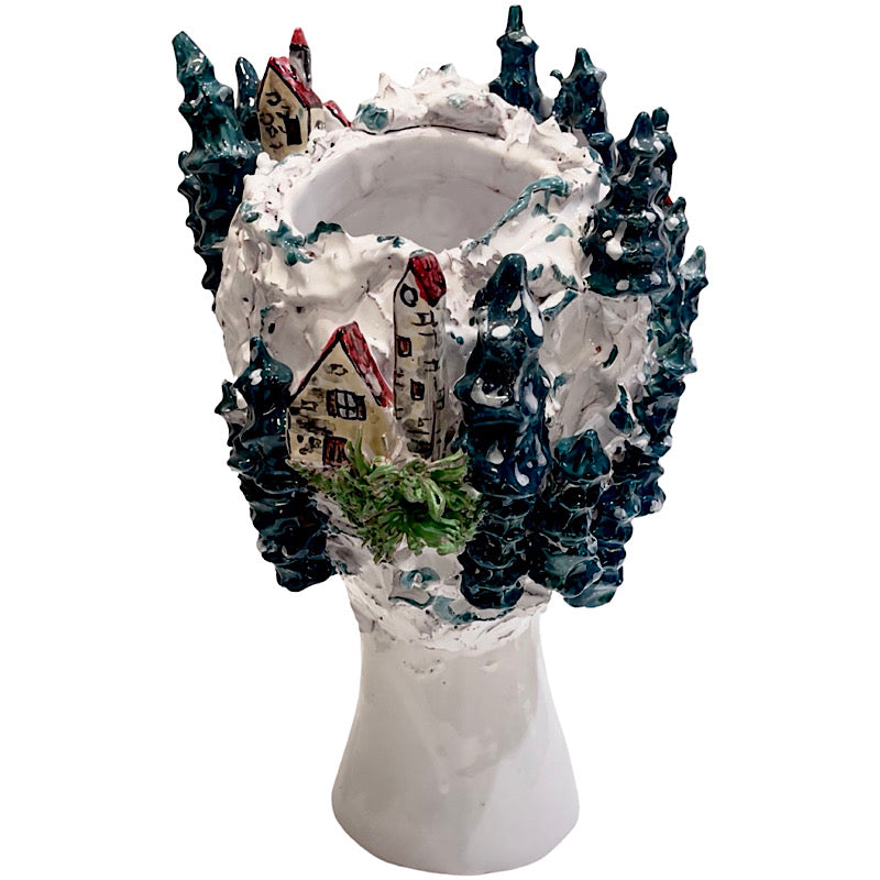 Ceramiche D'arte Dolfi Winter Wonderland Sculpture & Vase