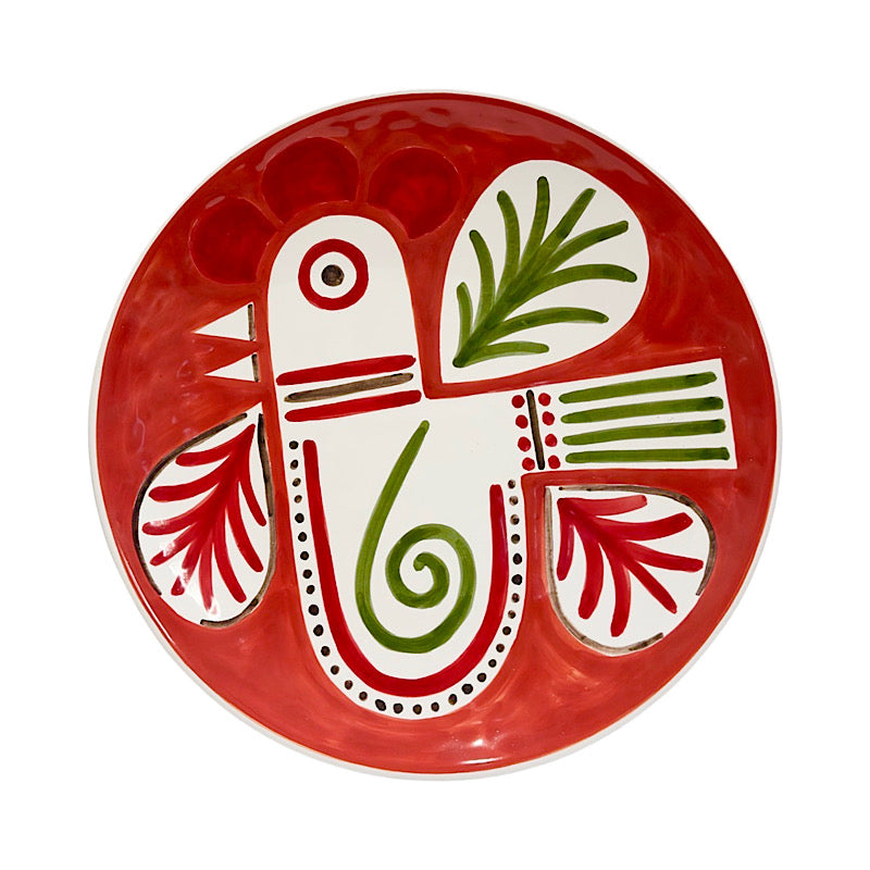 Festive Rooster Serving Platter