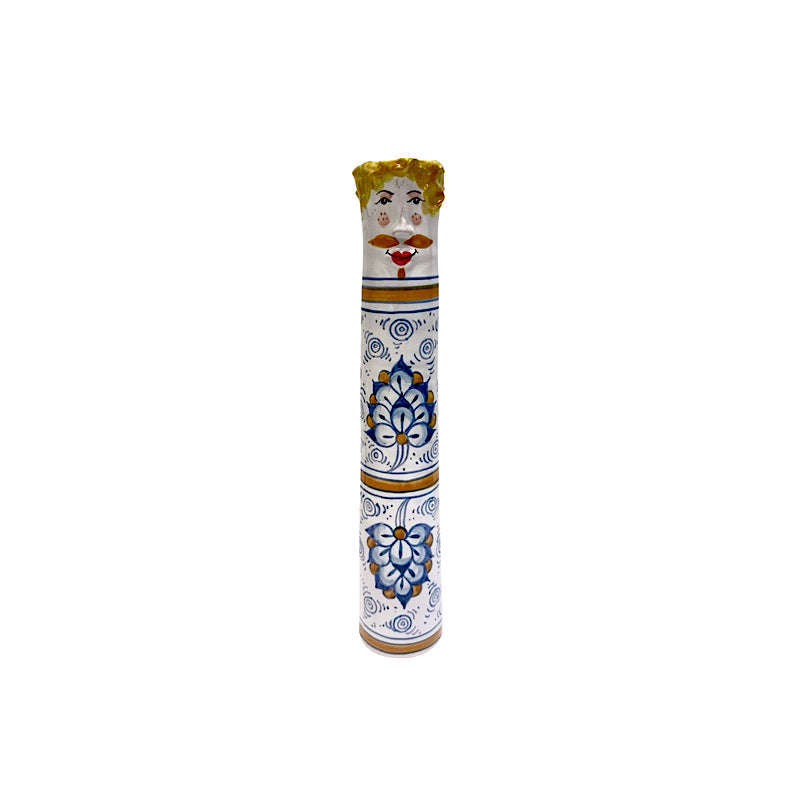 Funny People Blue & Gold Flower Vase - Male