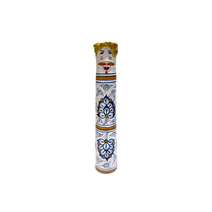 Funny People Blue & Gold Flower Vase - Male