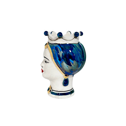 Modern Regina Moorish Head, Mini Size, Iridescent Verde