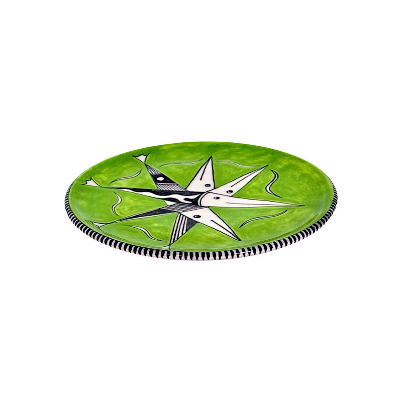 Liguori Round Sushi Plate di Vietri sul Mare - Green