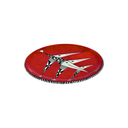 Liguori Round Sushi Plate di Vietri sul Mare - Red