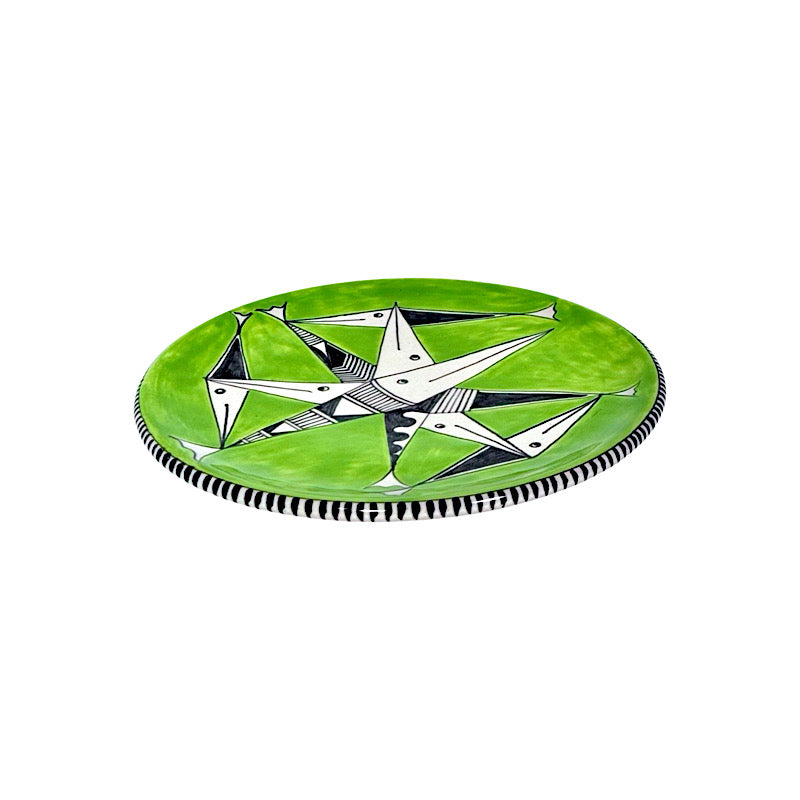 Liguori Round Sushi Plate di Vietri sul Mare - Green