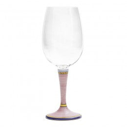 Geribi Peacock Design (PG10): Wine Goblet (pink)