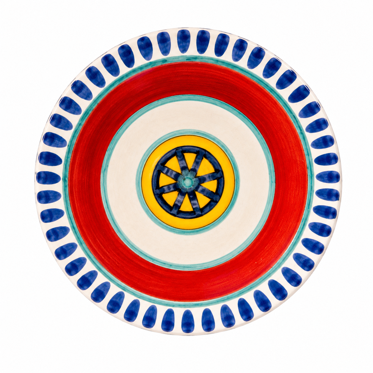 Giovanni De Simone Original Decorative Red Ring Plate