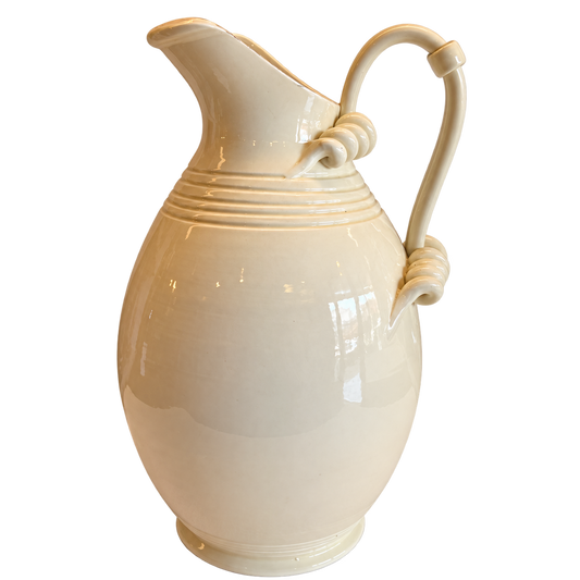 VINTAGE & COLLECTIBLE CERAMICS Ivory Rope-Handle Pitcher