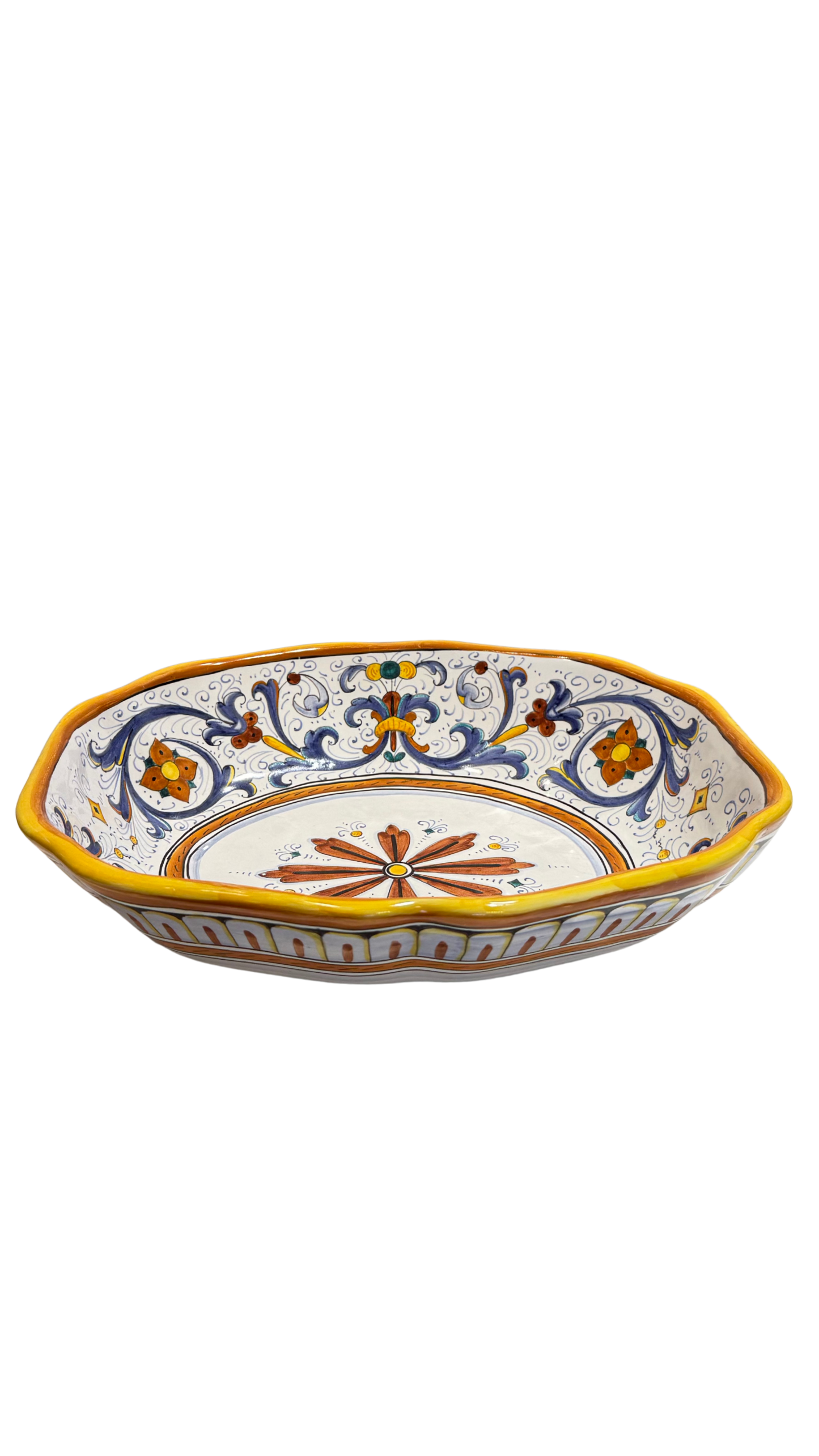 VINTAGE AND COLLECTIBLES  Ricco Deruta Oval Bowl — CAMA Ceramiche