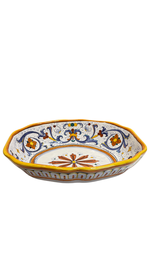 VINTAGE AND COLLECTIBLES  Ricco Deruta Oval Bowl — CAMA Ceramiche