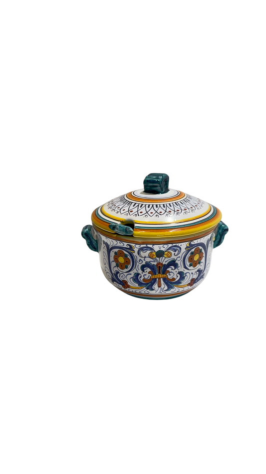 VINTAGE & COLLECTIBLE CERAMICS Ricco Deruta Parmesan Bowl with Lid – CAMA Collection (Collectors’ Piece)