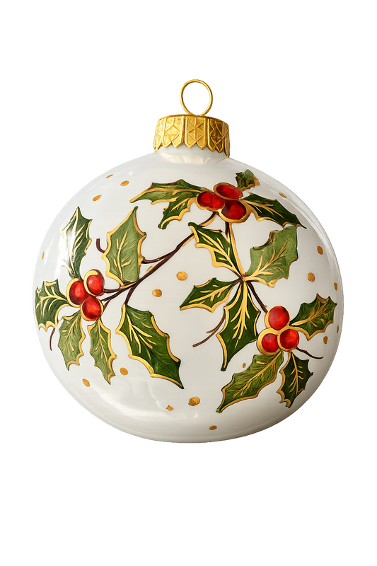 Personalized Ornament - Holly/ 24 Karat Gold [6677]