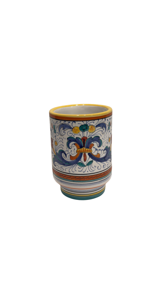 VINTAGE & COLLECTIBLE CERAMICS Ricco Deruta CAMA Tumbler – Hand-Painted Italian Maiolica