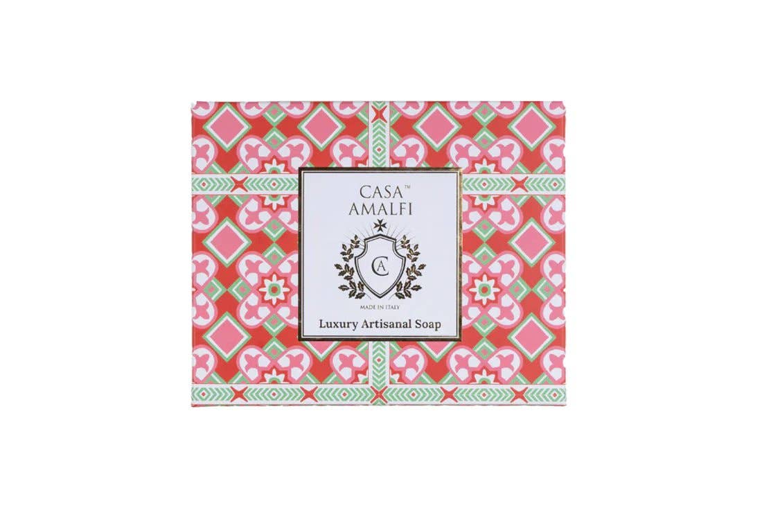 Aperitivo in Amalfi Gift Set — Hand-Painted Alici Rosse Soap Dish & Italian Scrub Soap