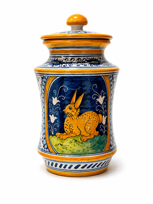 VINTAGE & COLLECTIBLE CERAMICS Bertini “Lepre d’Oro" Italian Ceramic Canister