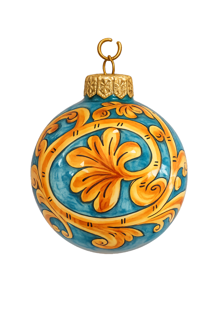 Personalized Ornament - Pia's Blue & Gold