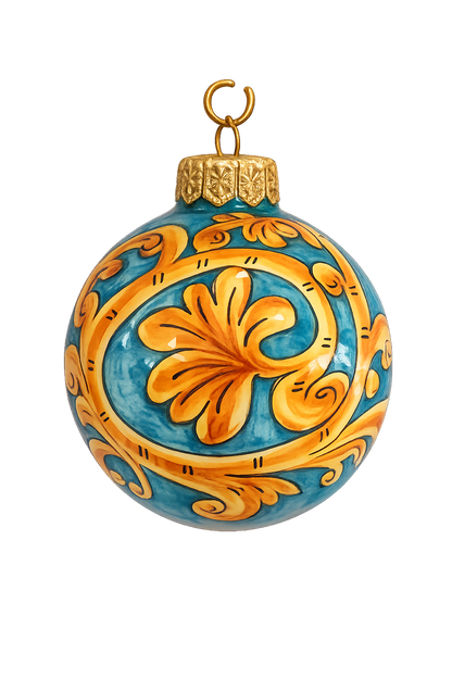 Personalized Ornament - Pia's Blue & Gold