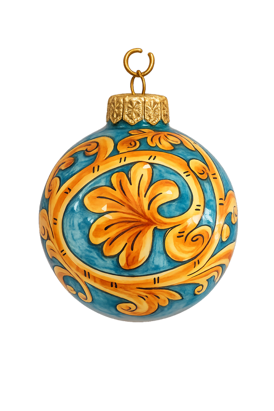 Personalized Ornament - Pia's Blue & Gold [6681]
