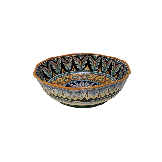 VINTAGE & COLLECTIBLE CERAMICS Handcrafted Scalloped Ceramic Bowl by Eugenio