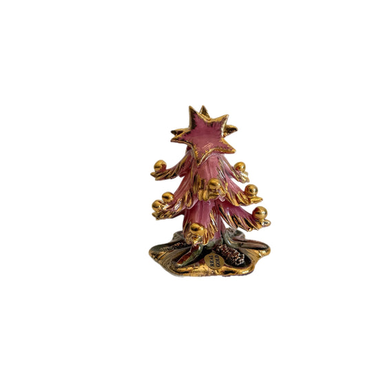 Mini Christmas Tree - Real Gold & Pink