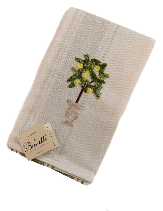 Busatti Lemon Tree Jacquard Hand Towel