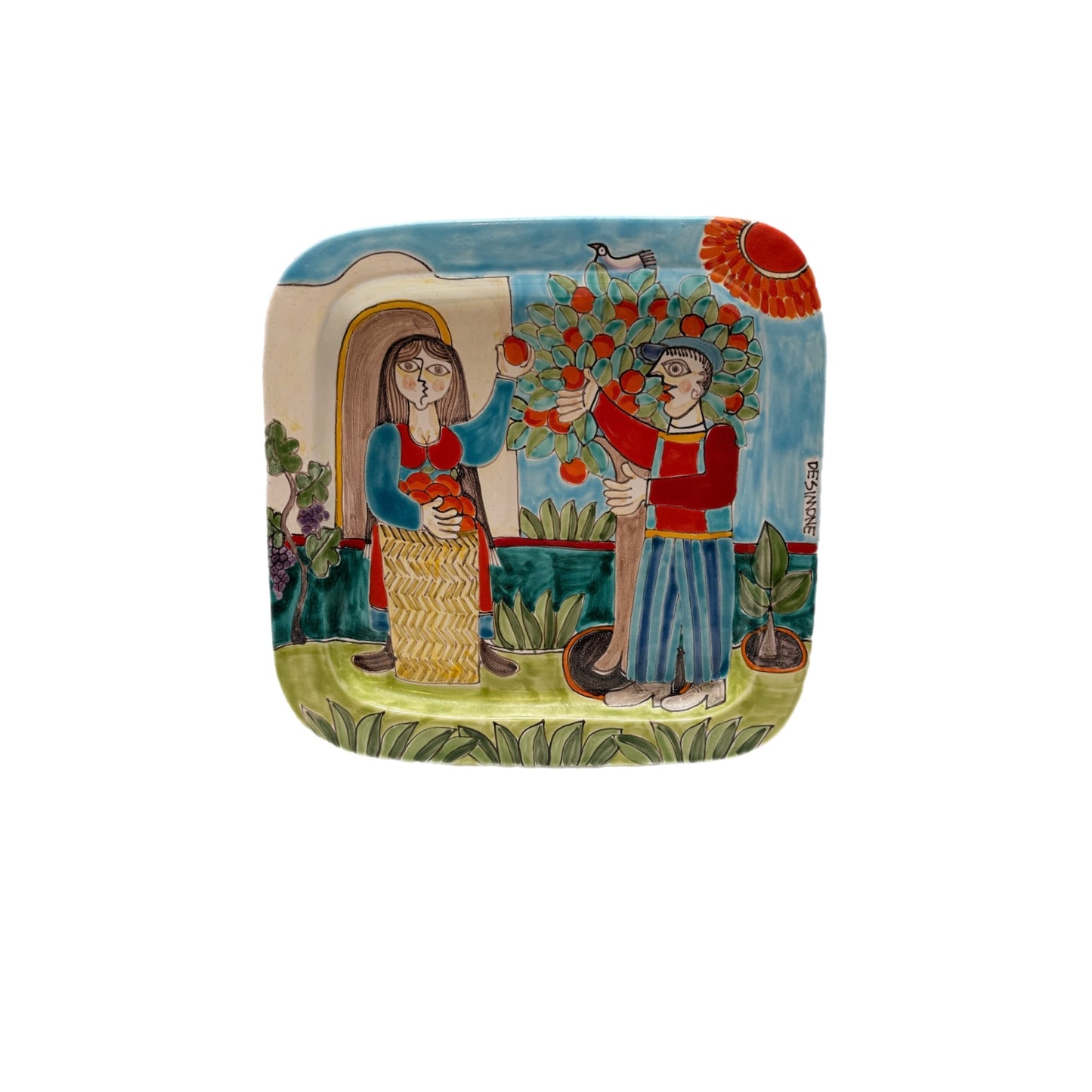 Giovanni DeSimone “Orange Picker” Tray – 11" x 11"