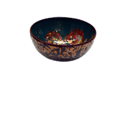 Vignoli Hand-Painted Ceramic Bowl – Fishy Design 5