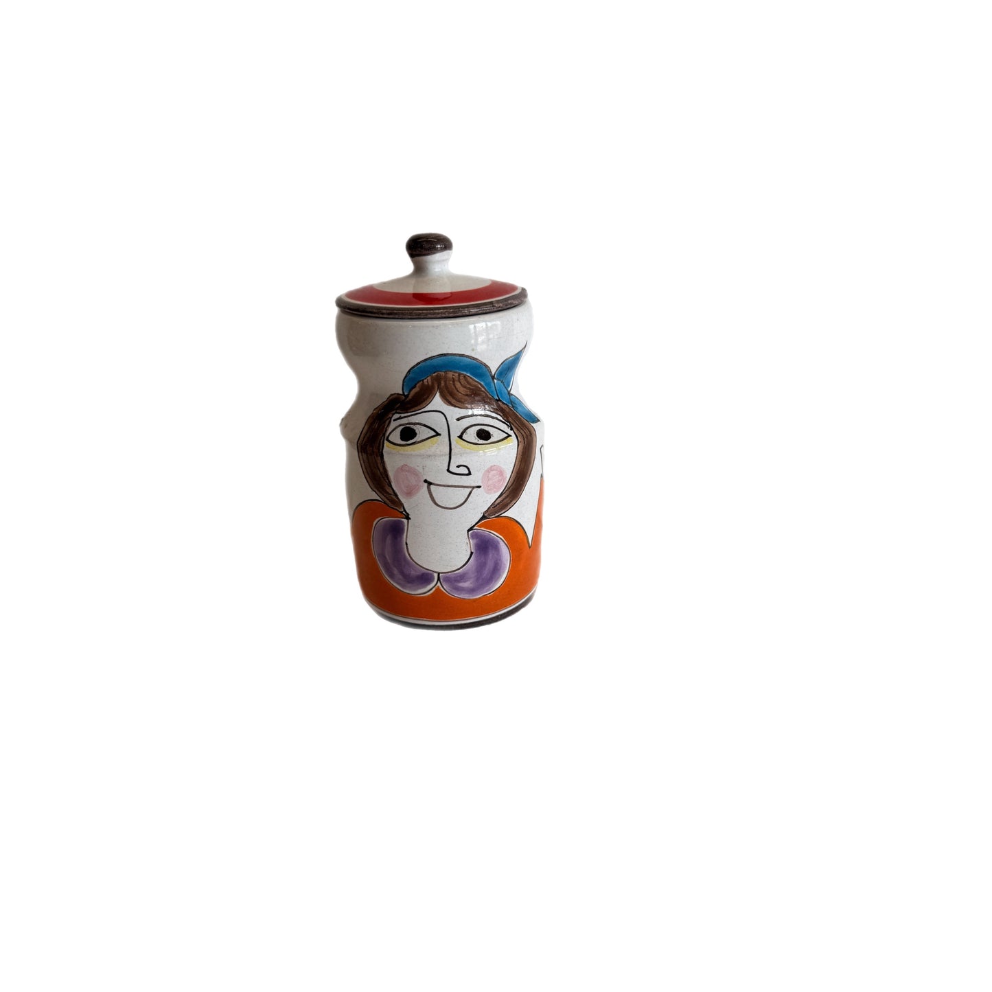 Original Vintage Giovanni DeSimone Small Ceramic Canister – Girl with Kite