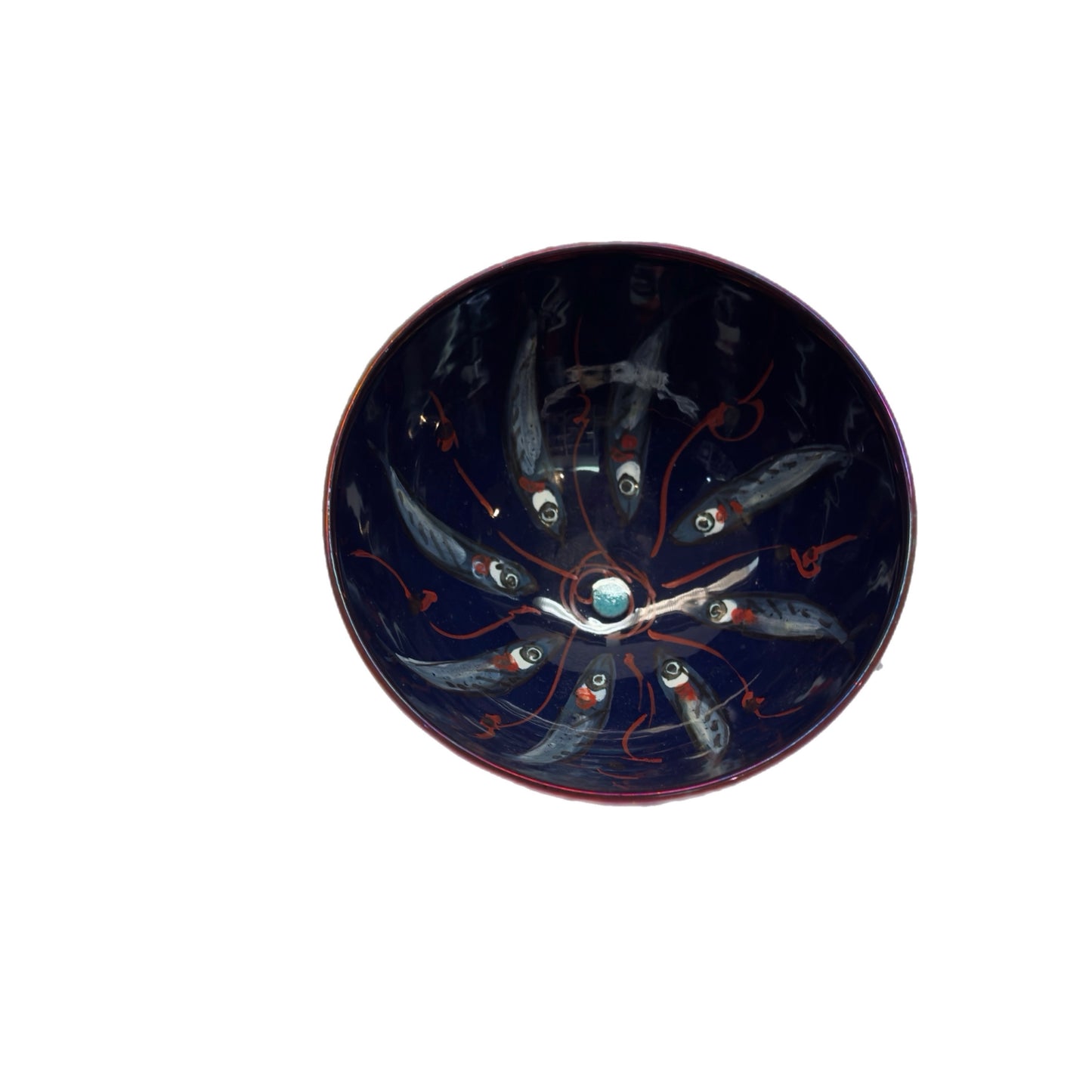 Vignoli Hand-Painted Ceramic Bowl – Anchovy Design 3