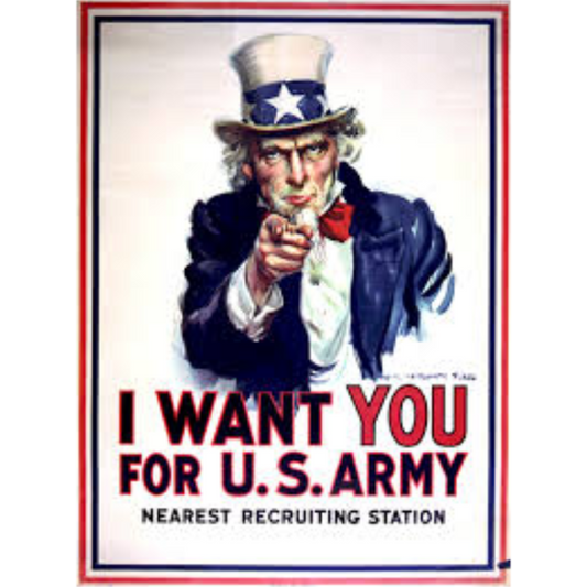 Vintage Poster (Ricordi) — I Want You for U.S. Army (1917)